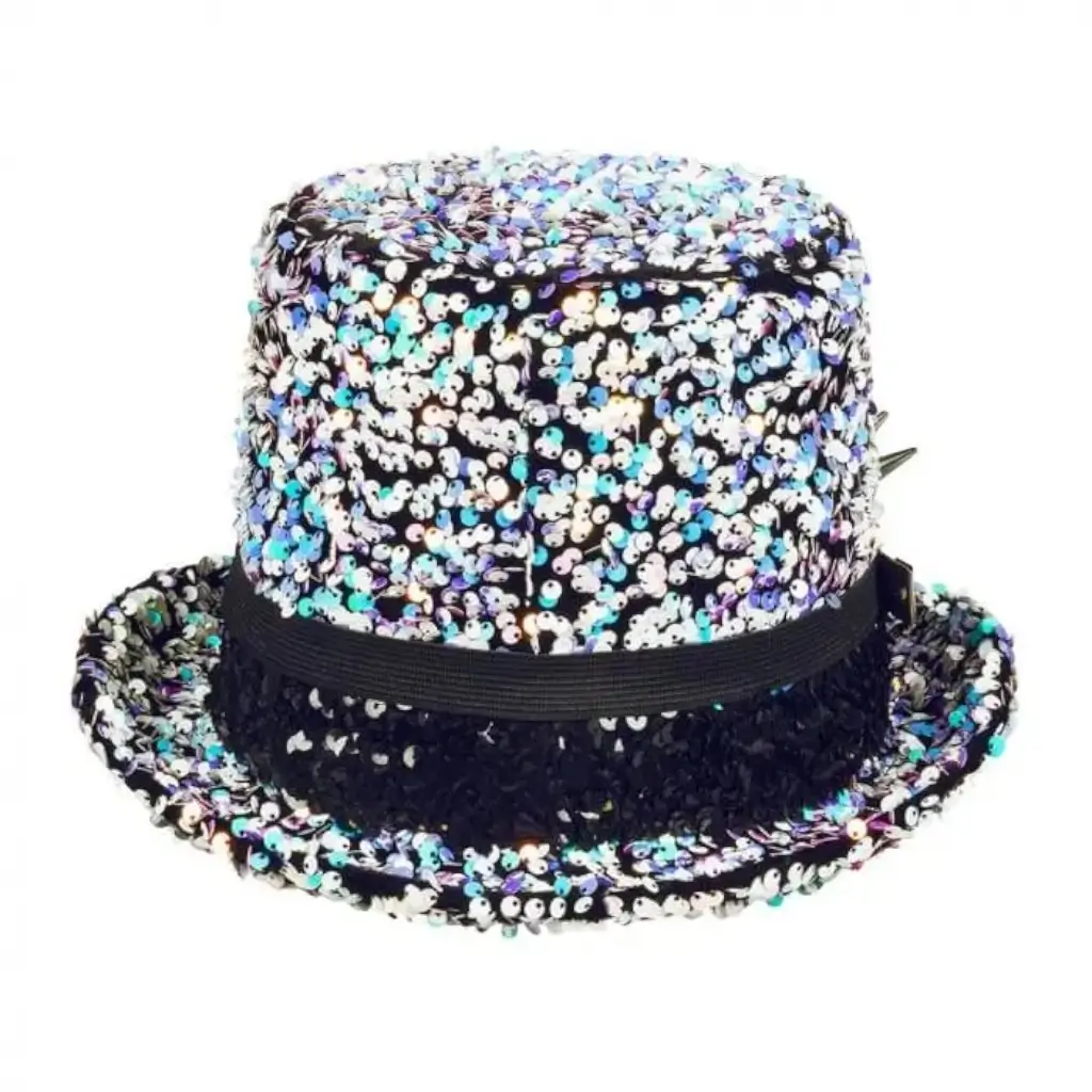 Cappello retrò in argento con occhiali