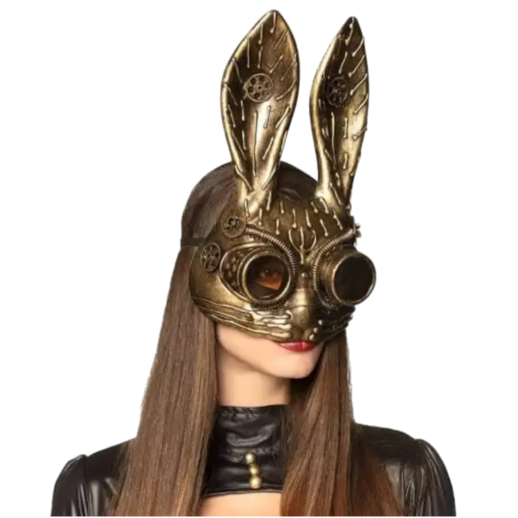 Maschera coniglio effetto rame