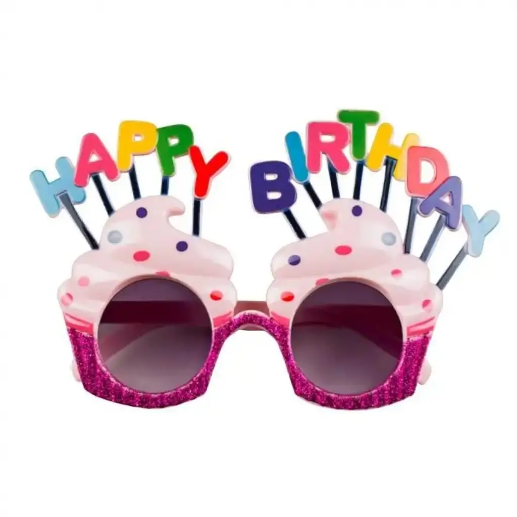 Occhiali da cupcake  "HAPPY BIRTHDAY"