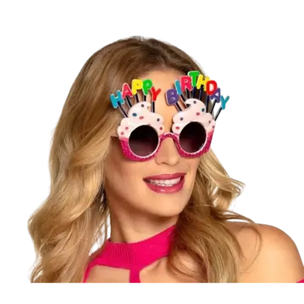 Occhiali da cupcake  HAPPY BIRTHDAY