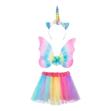 Assortimento di accessori unicorno