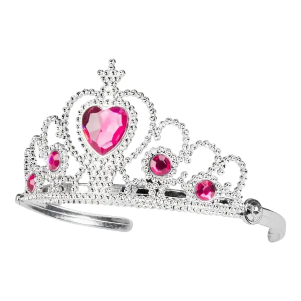 Corona principessa con diamanti rosa