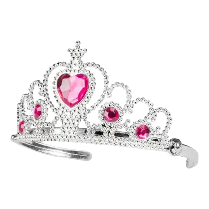 Corona principessa con diamanti rosa