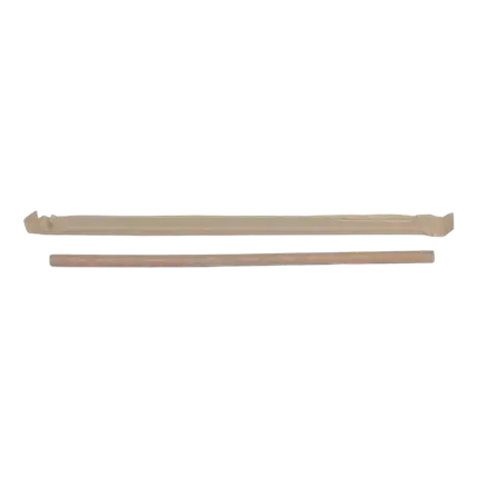 Paglia di carta kraft confezionata singolarmente - 20cm / ø6mm - x100