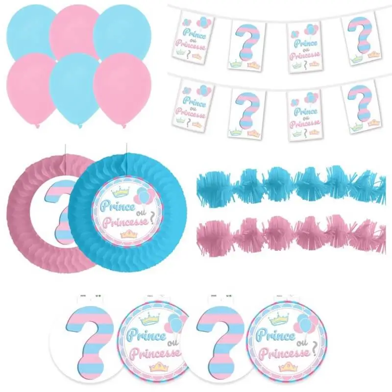 Kit decorazione "Principe o Principessa" - 15 pezzi