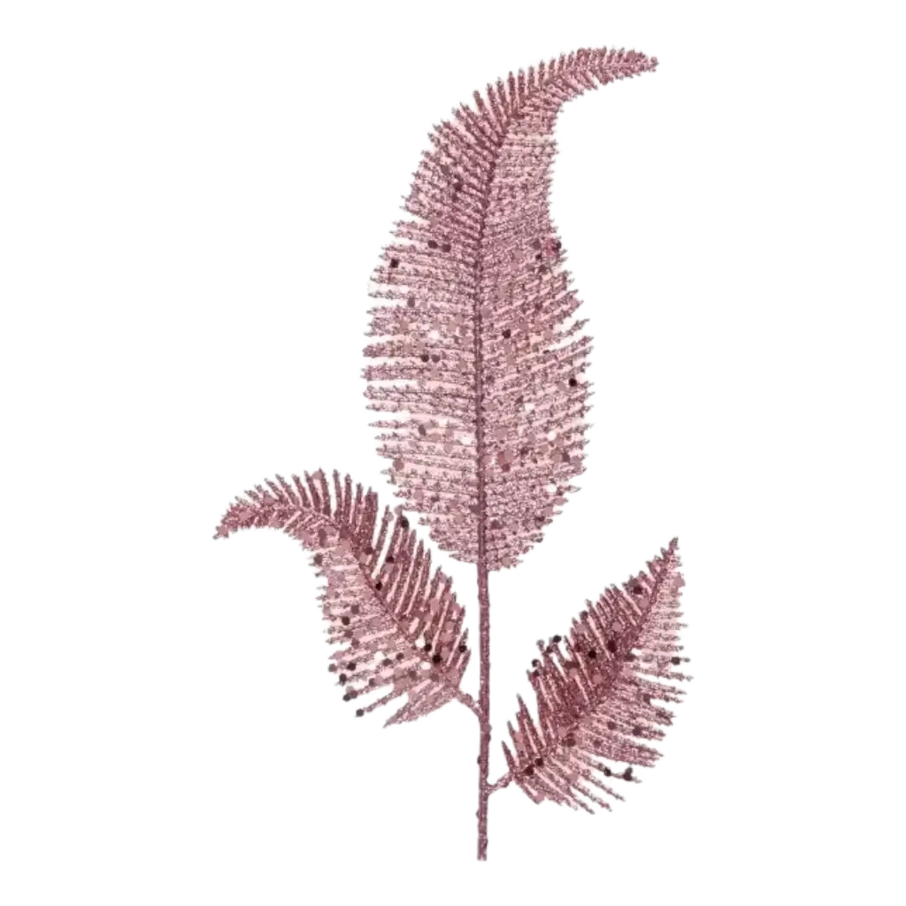 foglie di palma su stelo - Decorazione - Oro rosa - 18x25cm