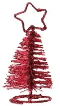 Segnaposto abete rosso glitterato in metallo - 3,8 x 10,5 cm