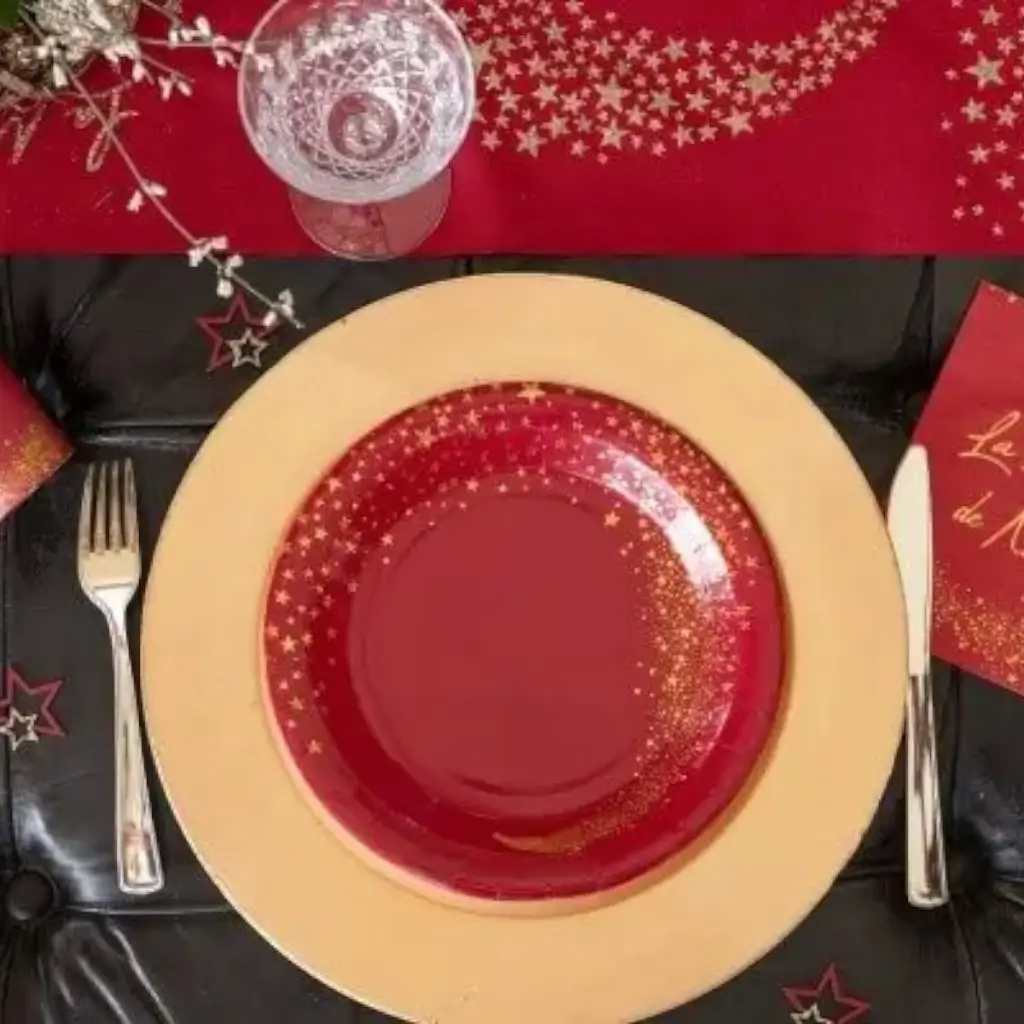 Bicchiere di carta "Christmas Magic" - Rosso - Set da 10