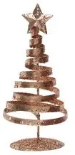 Albero a spirale in oro rosa - Metallo - Decorazione da tavola - 6,5 x 14 cm