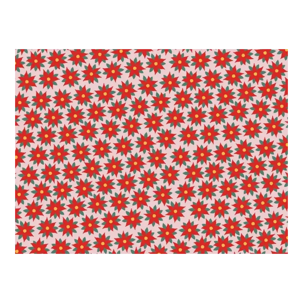 Carta da regalo - Stella di Betlemme rossa e rosa - 70x200cm