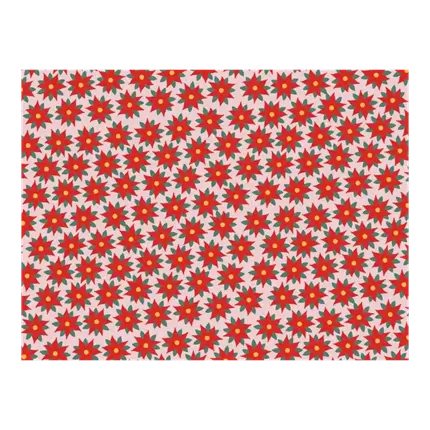 Carta da regalo - Stella di Betlemme rossa e rosa - 70x200cm