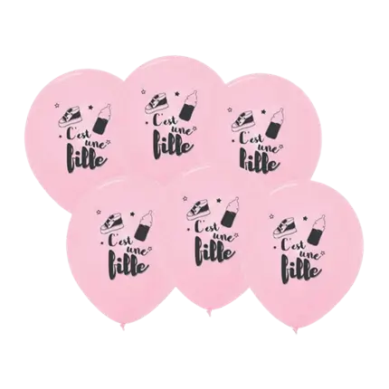 Palloncini Rosa - It's A Girl - 30cm - Set da 6