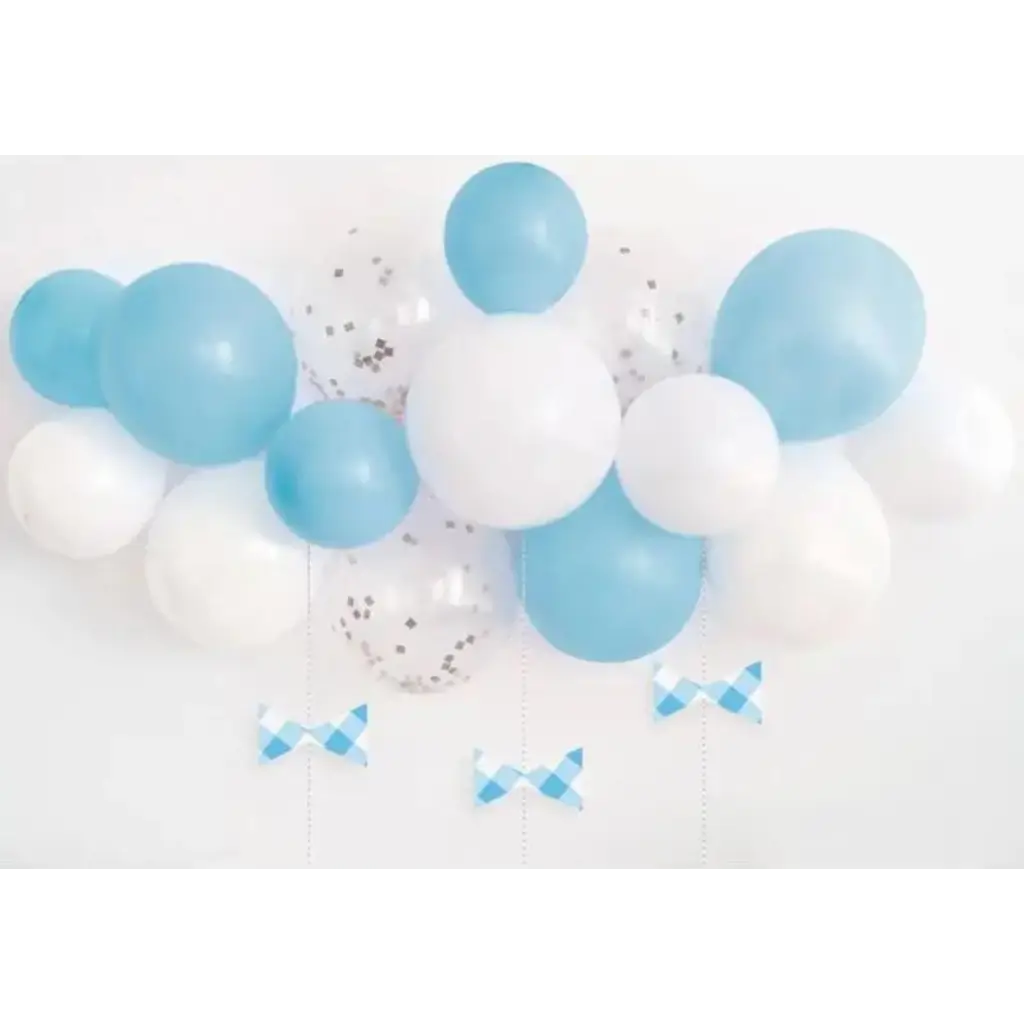 Kit di palloncini ad arco - Blu / Bianco / Trasparente
