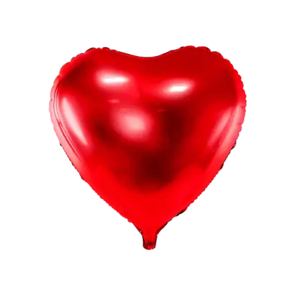 Palloncino in alluminio cuore rosso - 45cm