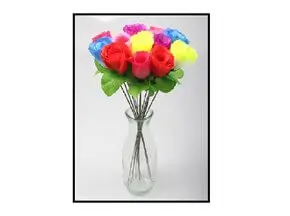 Rosa artificiale con stelo
