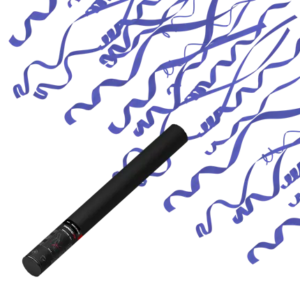 Cannone a coriandoli streamer manuale blu Magic FX da 50 cm