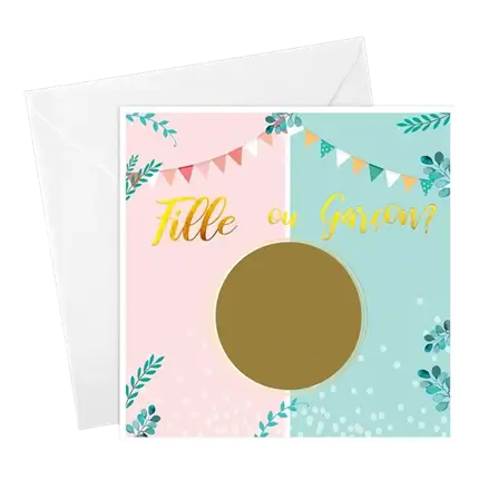 6 schede da grattare Ragazza o ragazzo - BOY