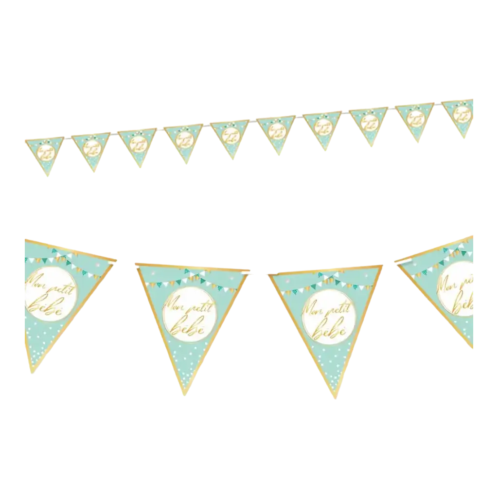 Garland Blue Pennants "Il mio piccolo bambino"