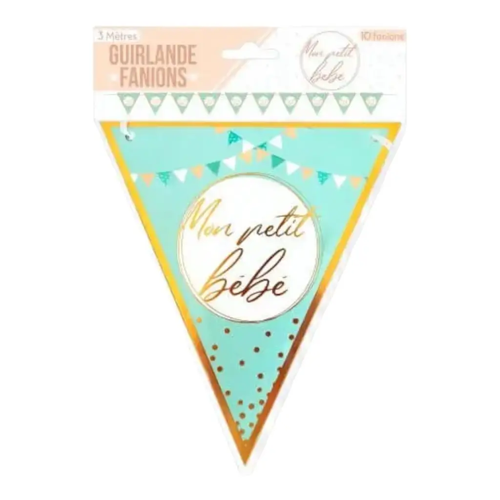 Garland Blue Pennants "Il mio piccolo bambino"