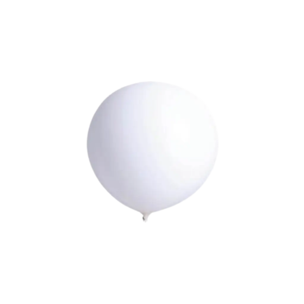 Giant Uni Balloon 90cm Bianco - 100% Lattice Biodegradabile