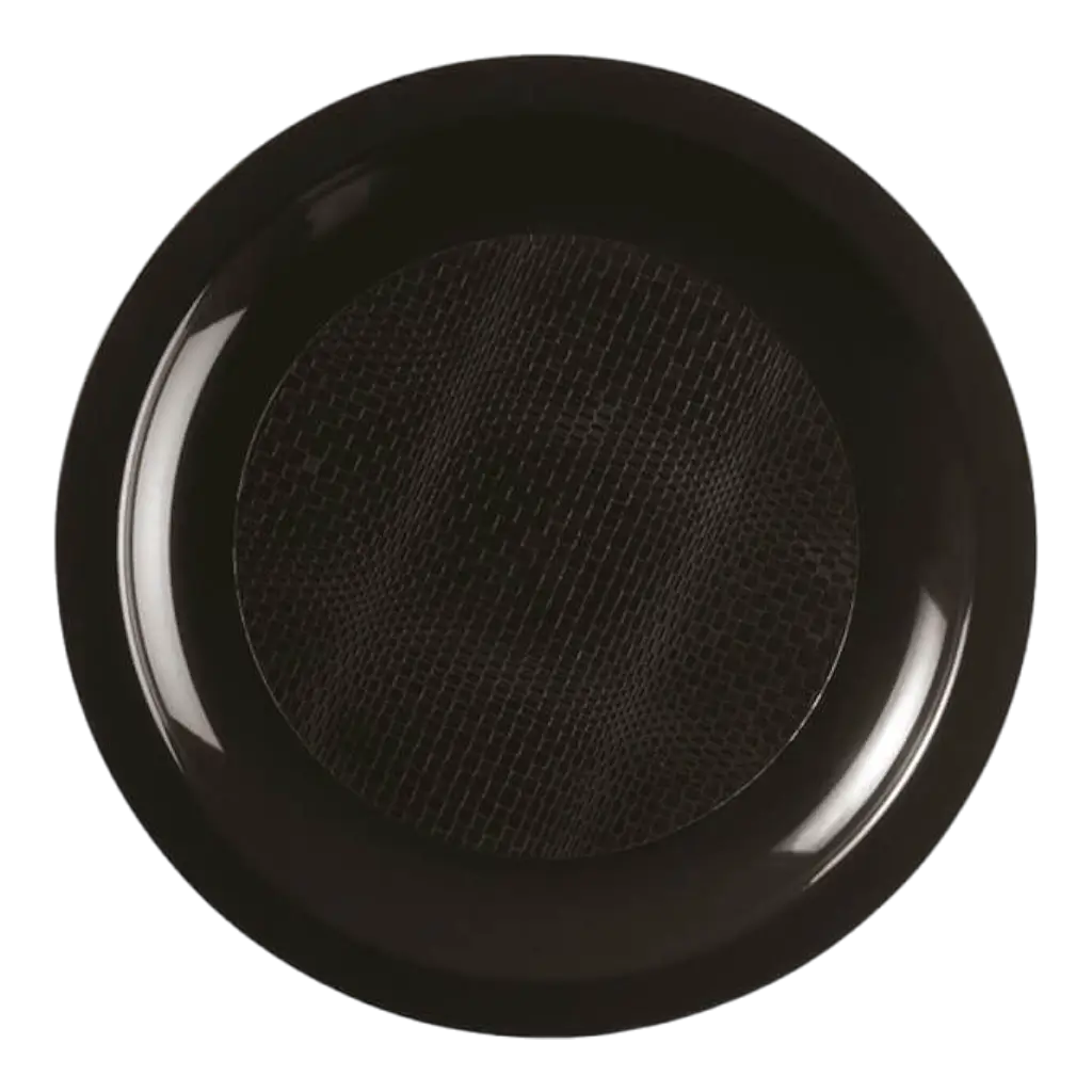Piatto da dessert nero - 18,5 cm - set di 25