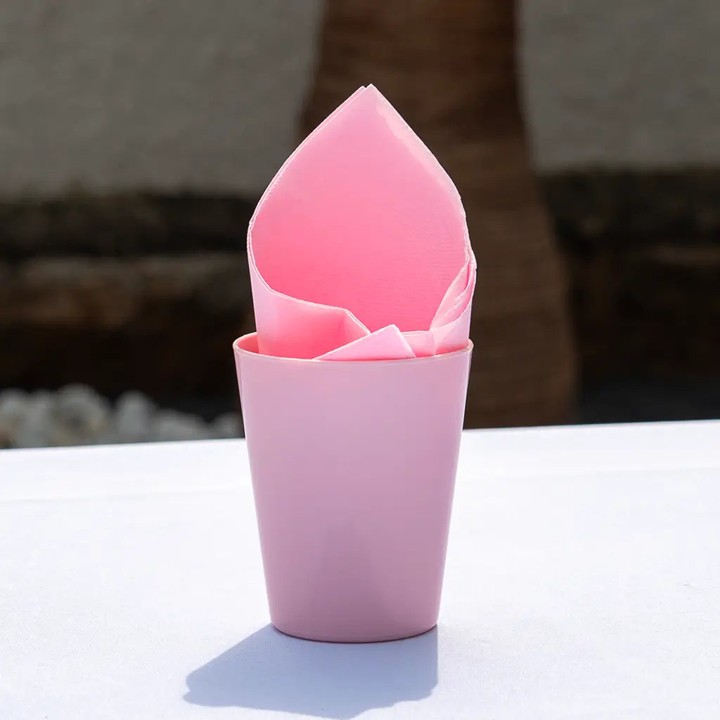 Bicchiere Conico in PP - Rosa Pastello - 33cl