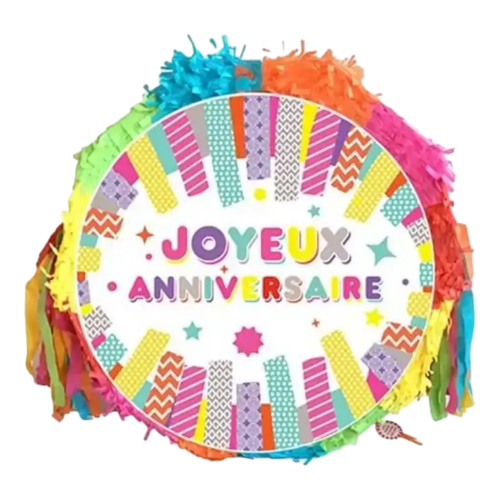 Pinata Colorata "Joyeux anniversaire" 