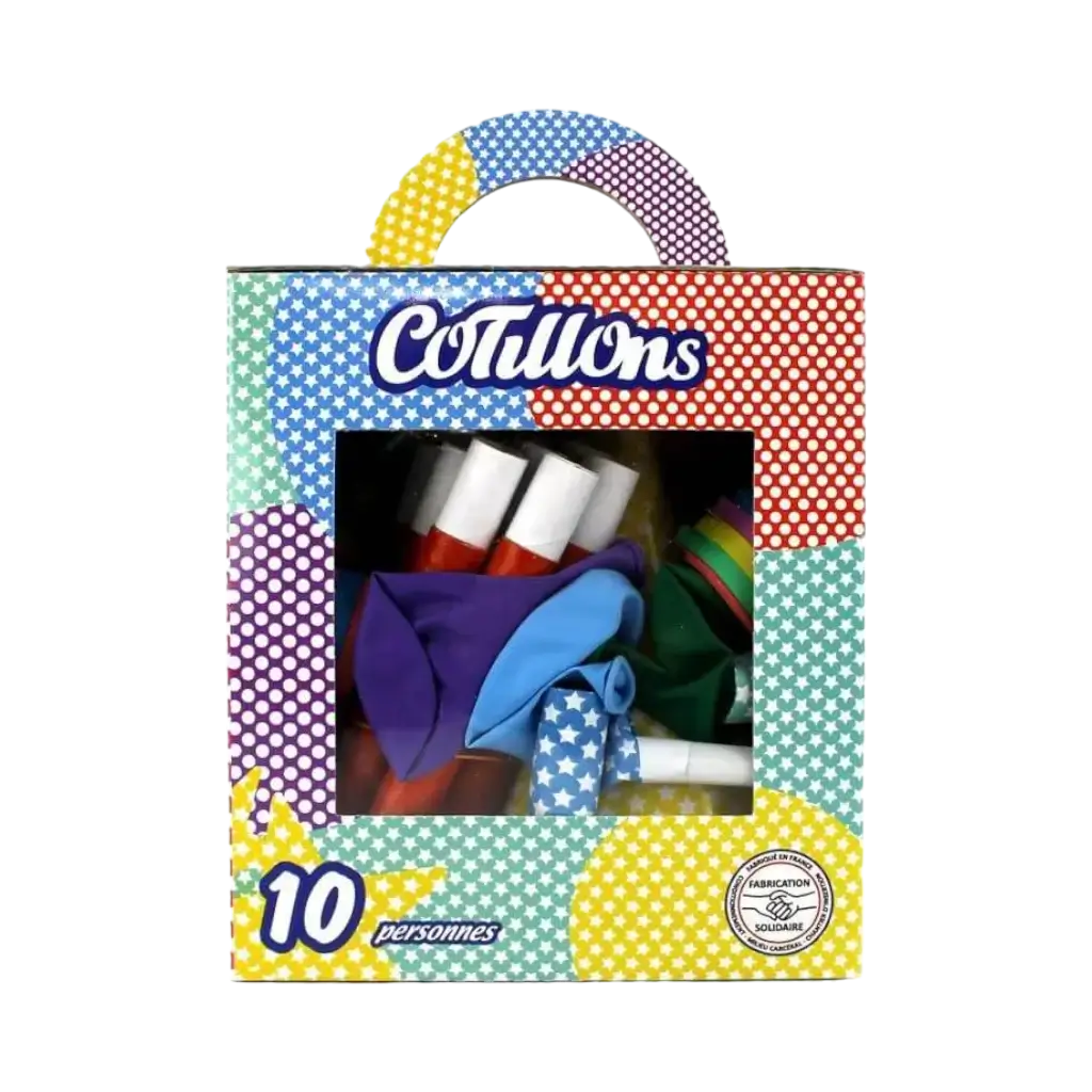 Kit cotillon multicolore per 10 persone