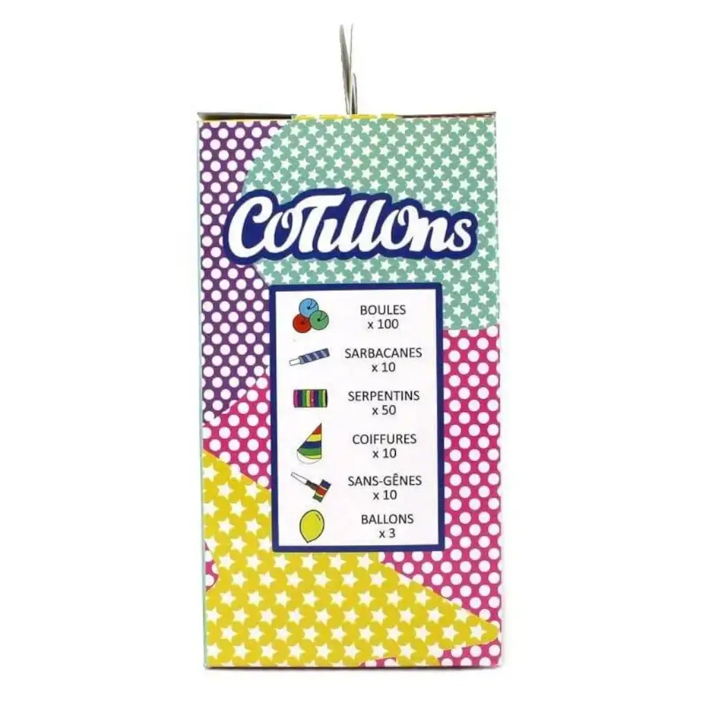 Kit cotillon multicolore per 10 persone