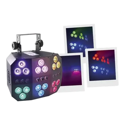 MACCHINA EFFETTO LED - CONFEZIONE DA 6 LED PAR - BOOMTONE DJ
