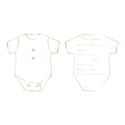 Set di scommesse corpo bianco e oro - set da 8