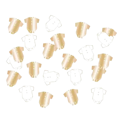 Coriandoli da tavola corpo bianchi e dorati (10gr)