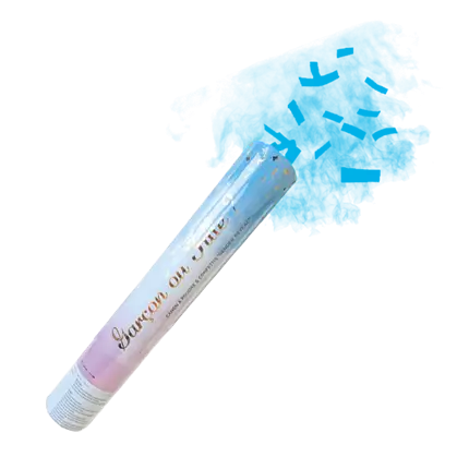 Cannone di polvere e coriandoli per la rivelazione di genere - BLU