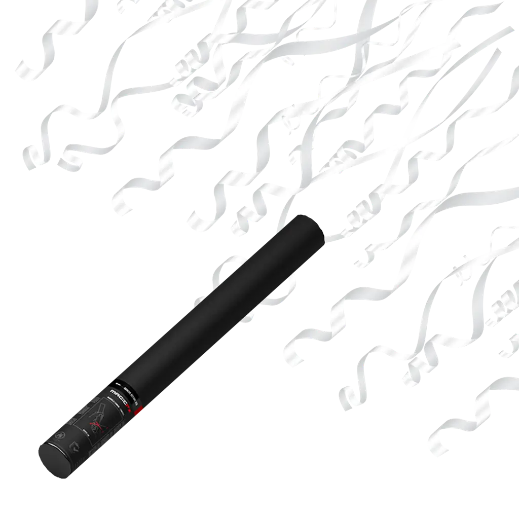 CANNON CONFETTI MANUALE - STREAMER BIANCO 50 CM - MAGIC FX