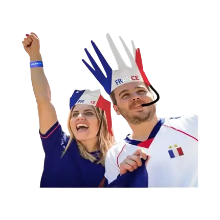 CORONA CON FICHINO - FRANCIA - BLU BIANCO ROSSO