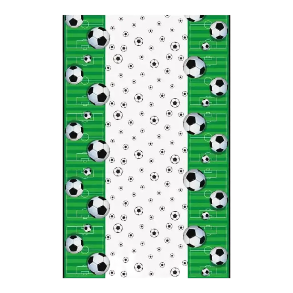 TOVAGLIA DA CALCIO BIANCA e VERDE - 137X213CM