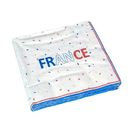 LOTTO 16 ASCIUGAMANI - ALLEZ LA FRANCE - BLU BIANCO ROSSO 33CM