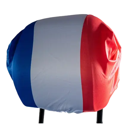 2 COPERTURE PER POGGIATESTA AUTO - FRANCIA BLU BIANCO ROSSO