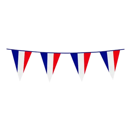 GHIRLANDA DELLA BANDIERA DELLA FRANCIA - BLU BIANCO ROSSO - 30x20
