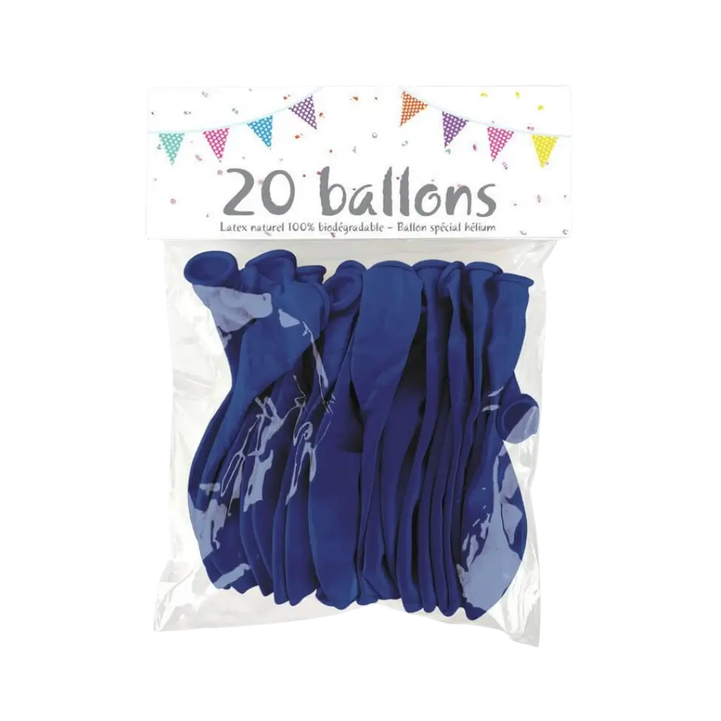 SET DI 20 PALLONCINI - BLU REALE - 25CM