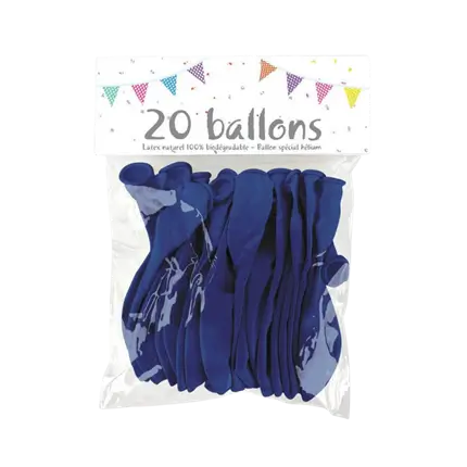 SET DI 20 PALLONCINI - BLU REALE - 25CM
