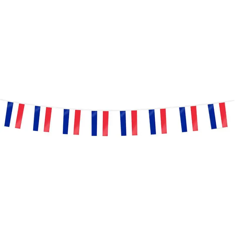 Ghirlanda bandiera Francia - 20 bandiere - 10 metri - 20x30 cm