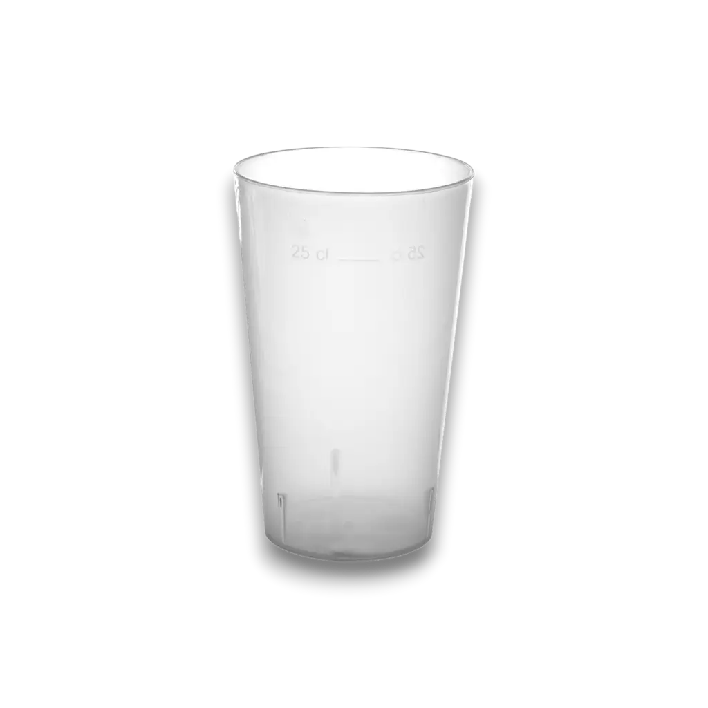 Bicchiere Ecocup 25?cl utile (33?cl fino al bordo) Riutilizzabile – Tipo Media birra, Succo, Bibite