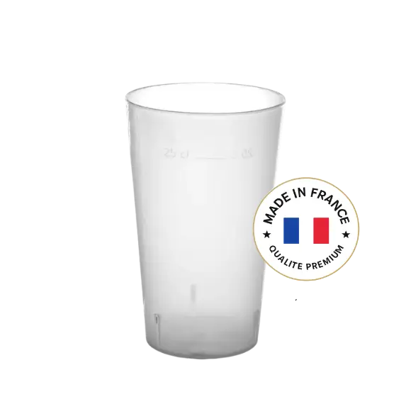 Bicchiere Ecocup 25cl utile (33?cl fino al bordo) Riutilizzabile – Tipo Media birra, Succo, Bibite