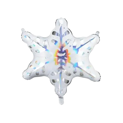 Palloncino Fiocco di Neve Olografico - Alluminio -64x66cm