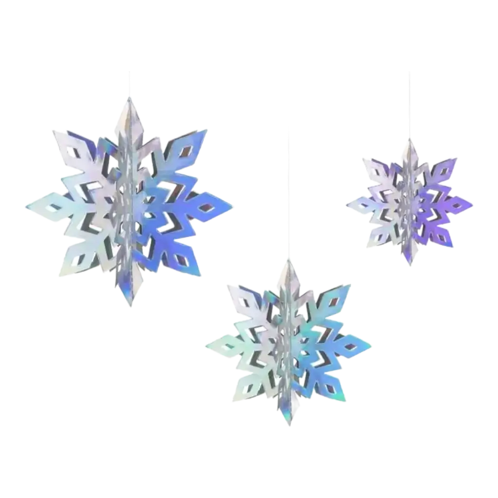 Set di 6 lampade a sospensione Snowflake - Natale - ø15/20/25cm