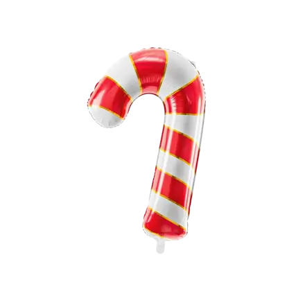 Palloncino Candy Cane - Rosso & Bianco - Mylar - 50x82cm