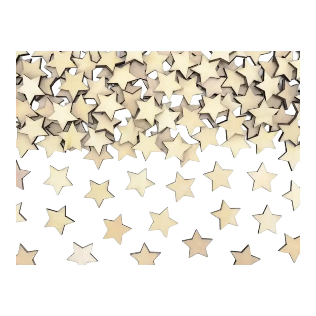 Coriandoli stella in legno - 2x2cm