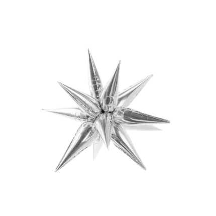 Palloncino Stella 3D - Mylar - Argento 70cm