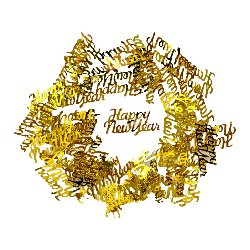 Coriandoli FELICE ANNO NUOVO - Oro - 4x2cm (3g)